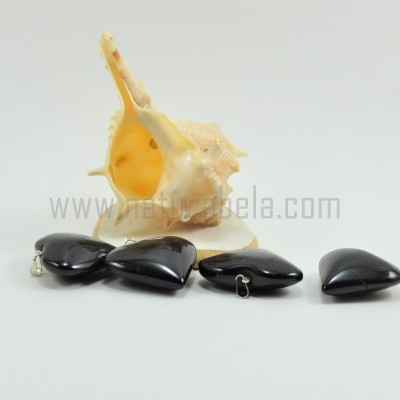 Pendente Coração de Turmalina Negra Pendente Coração de Turmalina Negra