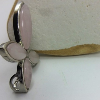 Pendente Cruz com Quartzo Rosa Pendente Cruz com Quartzo Rosa