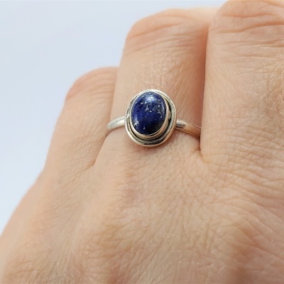 Anel em Prata com Lapislazúli Anel em Prata com Lapislazúli