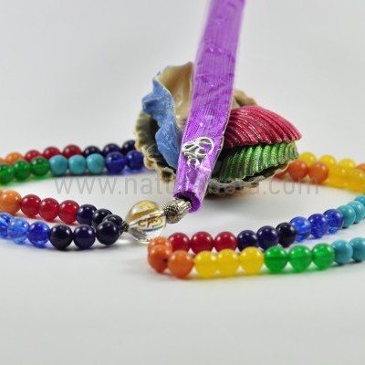 JapaMala 7 Chakras com Mantra e Símbolo OM JapaMala 7 Chakras com Mantra e Símbolo OM