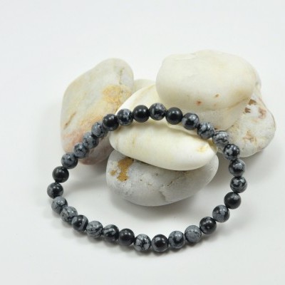 Pulseira de bolas Obsidiana Nevada Pulseira de bolas Obsidiana Nevada