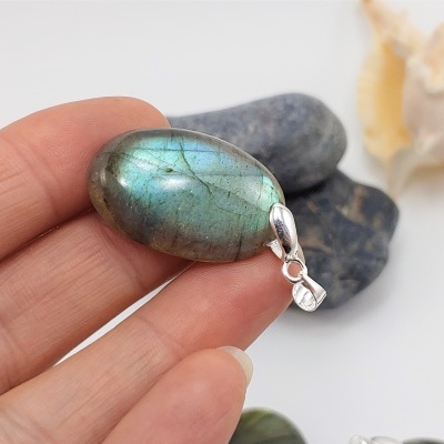Pendente Labradorite em Prata Pendente Labradorite em Prata