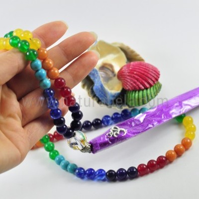 JapaMala 7 Chakras com Mantra e Símbolo OM JapaMala 7 Chakras com Mantra e Símbolo OM