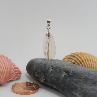 Pendente Quartzo Rutilado com aro em Prata Pendente Quartzo Rutilado com aro em Prata