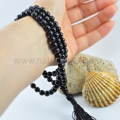 JapaMala Turmalina Negra 6 mm JapaMala Turmalina Negra 6 mm