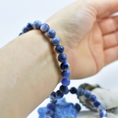 Pulseira de bolas Sodalita Pulseira de bolas Sodalita