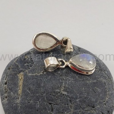 Pendente em Prata com Pedra Lua "gota"