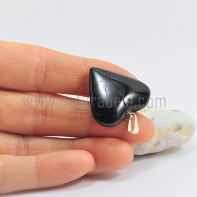 Pendente Coração de Turmalina Negra Pendente Coração de Turmalina Negra