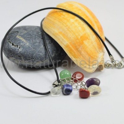 Colar/fio com pedras dos 7 Chacras