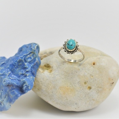 Anel em Prata com Turquesa Anel em Prata com Turquesa