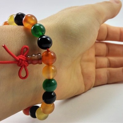 Pulseira Mala Tibetano de Ágatas Multicor Pulseira Mala Tibetano de Ágatas Multicor
