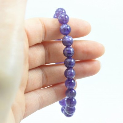 Pulseira de bolas Ametista 8mm