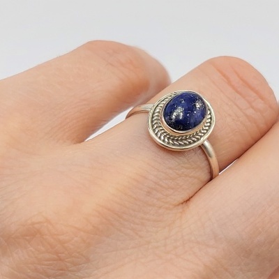 Anel em Prata com Lapis lazuli Anel em Prata com Lapis lazuli