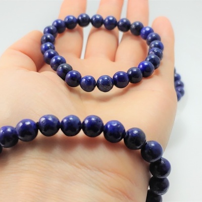 Pulseira de bolas Lápis-Lazúli 8mm Pulseira de bolas Lápis-Lazúli 8mm