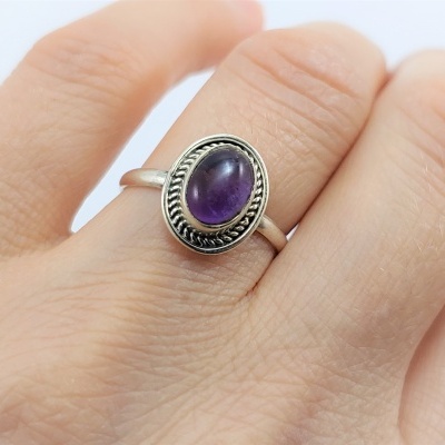 Anel em Prata com Ametista Anel em Prata com Ametista