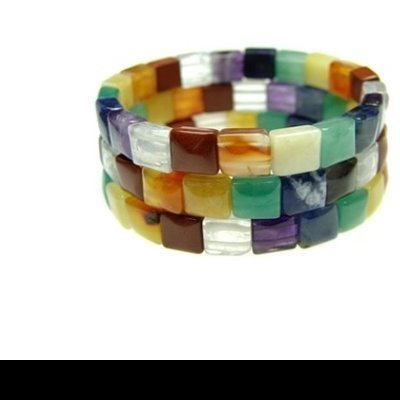 Pulseira 7 CHAKRAS aos quadrados Pulseira 7 CHAKRAS aos quadrados