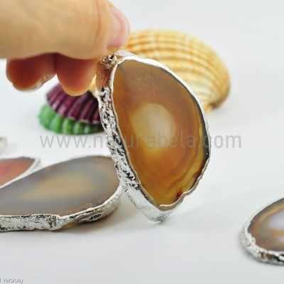 Pendente Chapa de Ágata em Prata 06