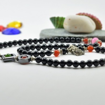 Pulseira Colar Rã do Dinheiro Preta Pulseira Colar Rã do Dinheiro Preta