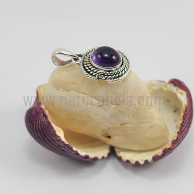 Pendente em Prata com Ametista