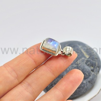 Pendente em Prata Pedra da Lua Extra Pendente em Prata Pedra da Lua Extra