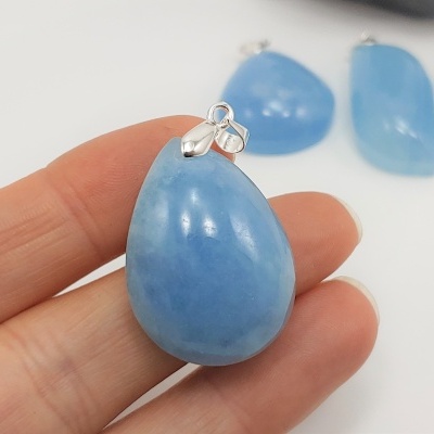 Pendente em prata com Água marinha Pendente em prata com Água marinha