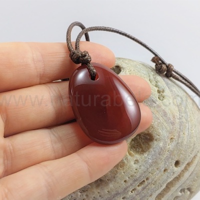 Colar com Cornalina ou Carneola (signo Leão) Colar com Cornalina ou Carneola (signo Leão)