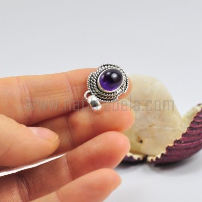 Pendente em Prata com Ametista