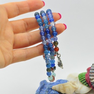 Pulseira Colar Sapo da Sorte Azul Marinho Pulseira Colar Sapo da Sorte Azul Marinho