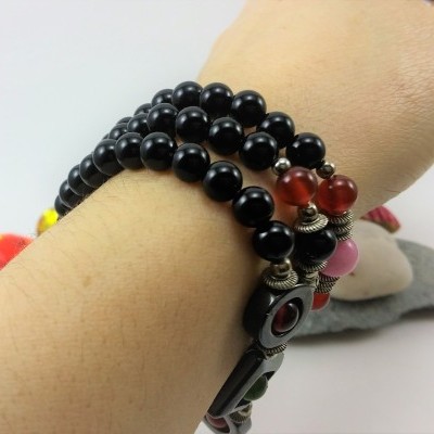 Pulseira Colar Rã do Dinheiro Preta Pulseira Colar Rã do Dinheiro Preta