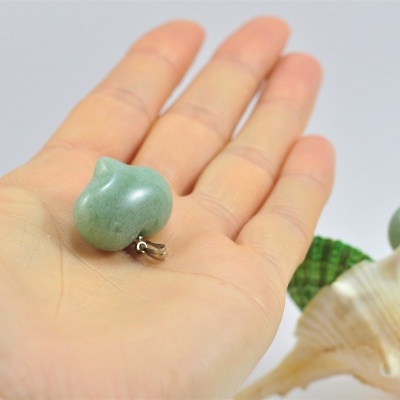 Pendente coração de Aventurina verde Pendente coração de Aventurina verde