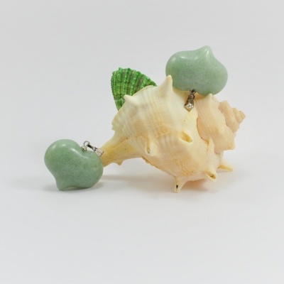 Pendente coração de Aventurina verde Pendente coração de Aventurina verde