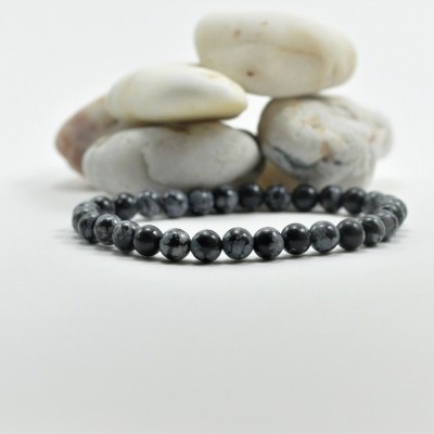 Pulseira de bolas Obsidiana Nevada Pulseira de bolas Obsidiana Nevada