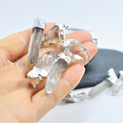 Pendente Ponta de Quartzo Cristal Pendente Ponta de Quartzo Cristal