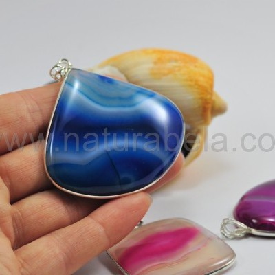 Pendente em Prata Agata Botswana Pendente em Prata Agata Botswana