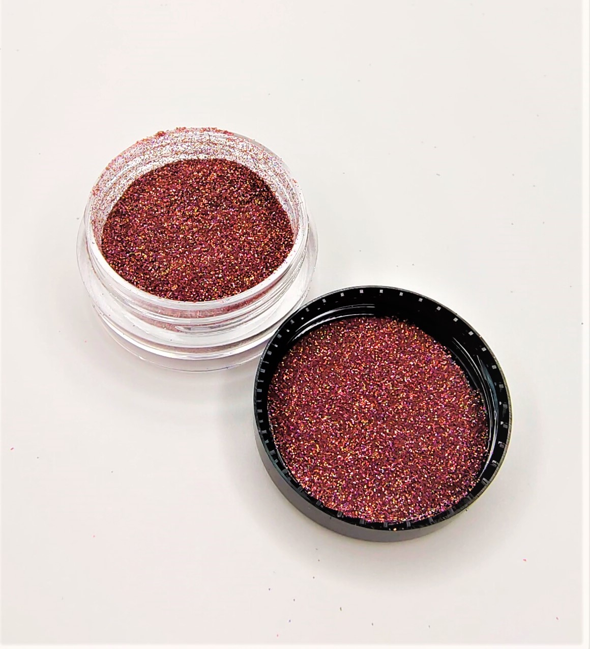 Pote de purpurina vinho com tampa preta