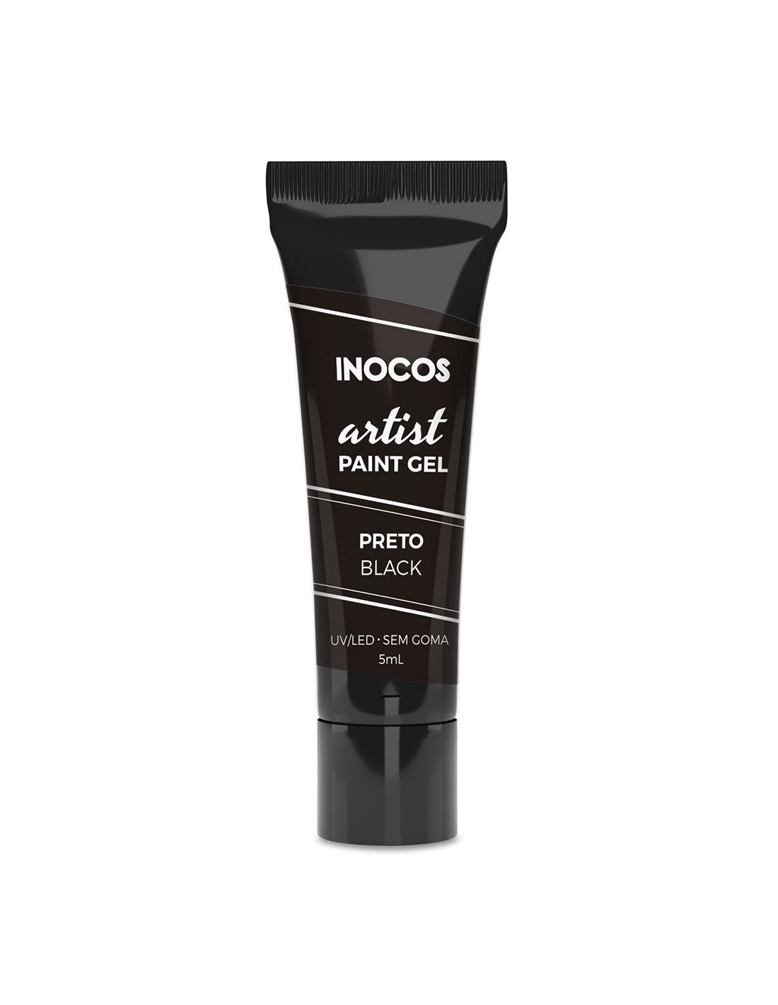 Paint&#x20;Gel&#x20;Artist&#x20;Preto&#x20;5ml&#x20;Inocos