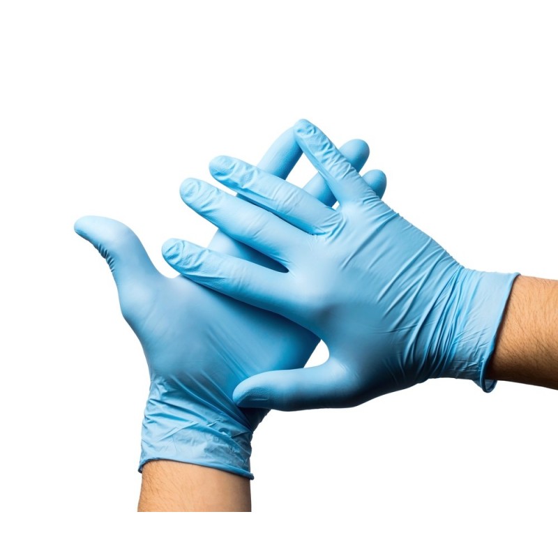 Luvas&#x20;de&#x20;Nitrilo&#x20;Sem&#x20;P&#x00F3;&#x20;Azul&#x20;100und.