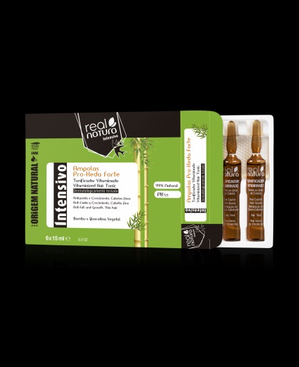 Caixa de ampolas capilares Real Natura intensivo verde e preta