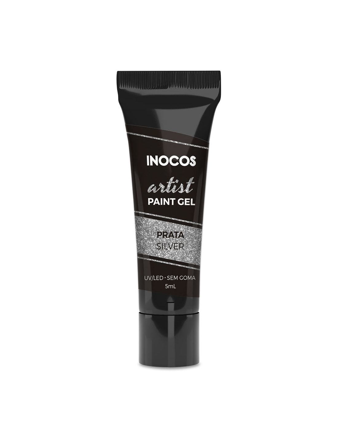 Paint&#x20;Gel&#x20;Artist&#x20;Prata&#x20;5ml&#x20;Inocos