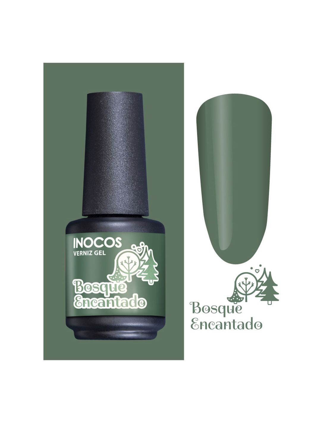 Verniz&#x20;Gel&#x20;Bosque&#x20;Encantado&#x20;15ml&#x20;-&#x20;Aldeia&#x20;Natal&#x20;INOCOS