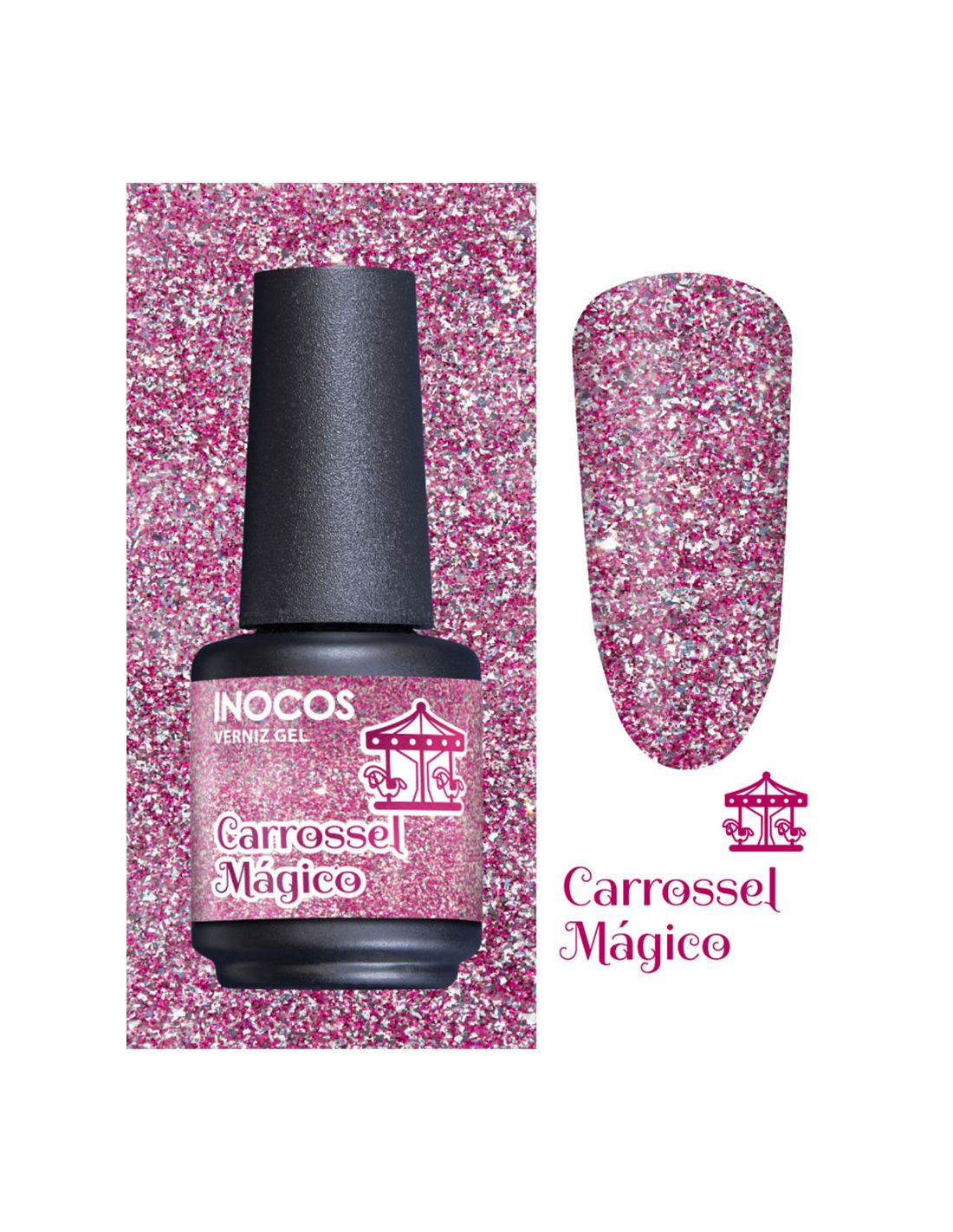 Verniz&#x20;Gel&#x20;Carrossel&#x20;M&#x00E1;gico&#x20;15ml&#x20;-&#x20;Aldeia&#x20;Natal&#x20;INOCOS