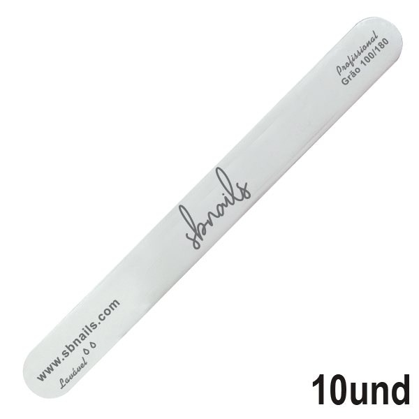 LIMA&#x20;RETA&#x20;BRANCA&#x20;100&#x2F;180&#x20;SBNAILS&#x20;-&#x20;Pack&#x20;10&#x20;und.