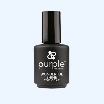 Frasco preto de verniz de unhas 'purple'