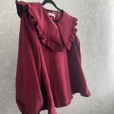 Túnica Camila em bombazine bordeaux