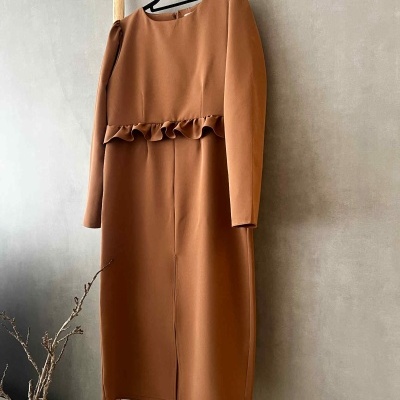 Vestido Cristal em caramelo