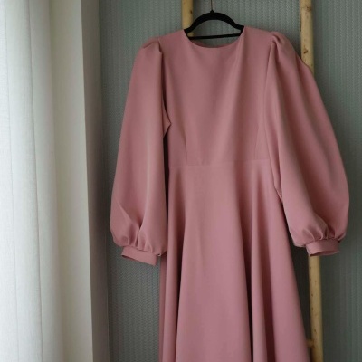 Vestido Angel saia fluída rosa claro