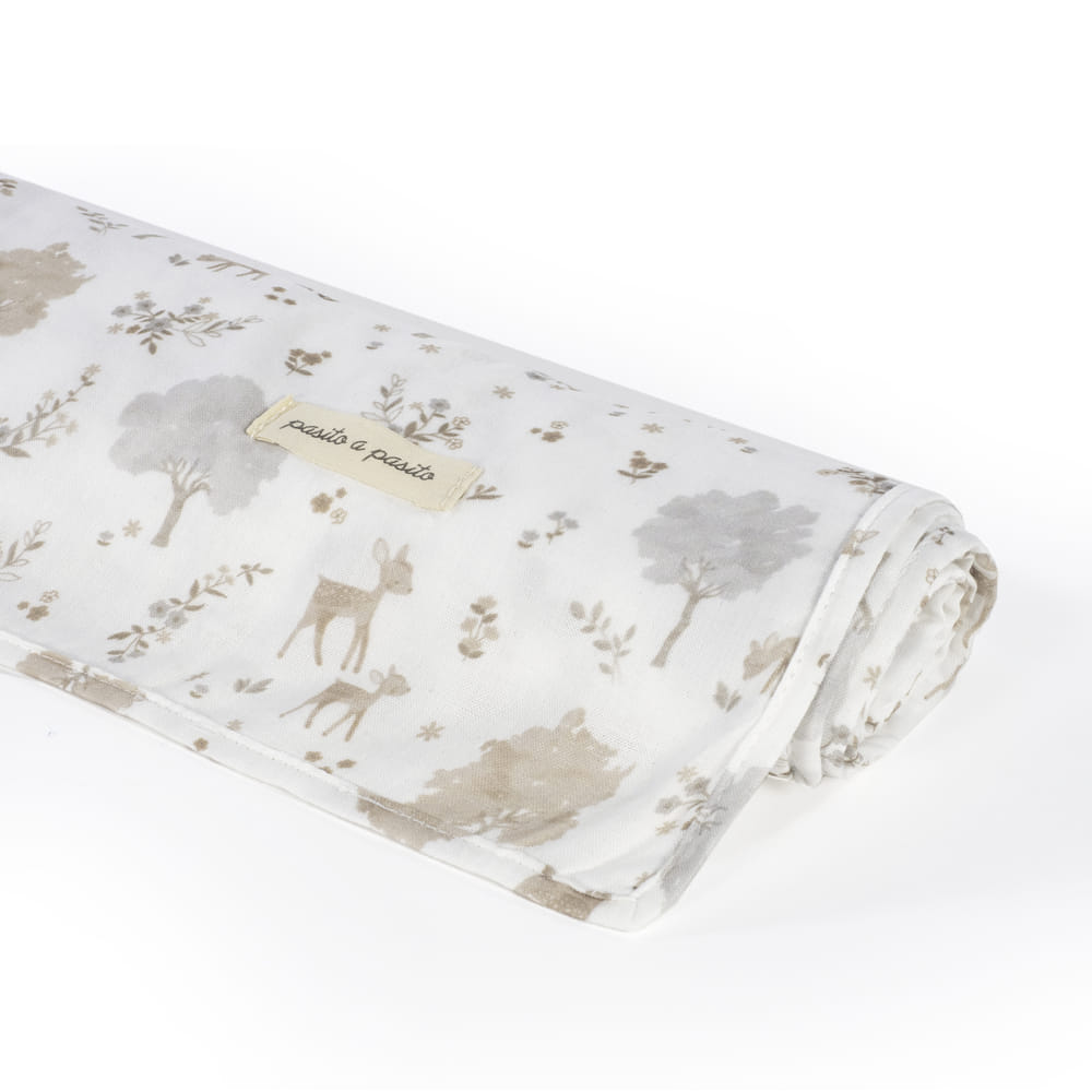 Pasito a Pasito Lençol com Elástico + Musselina Nara