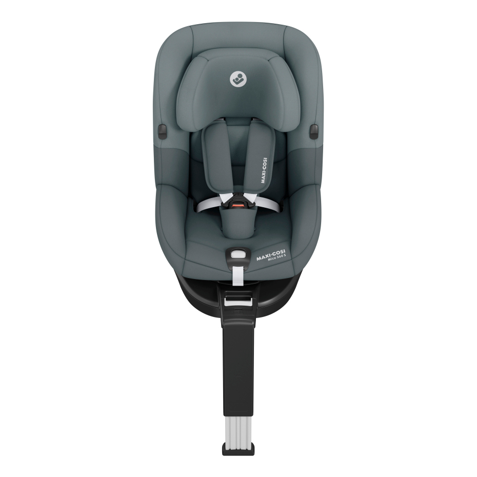 Cadeira auto cinza para criança com arnês preto