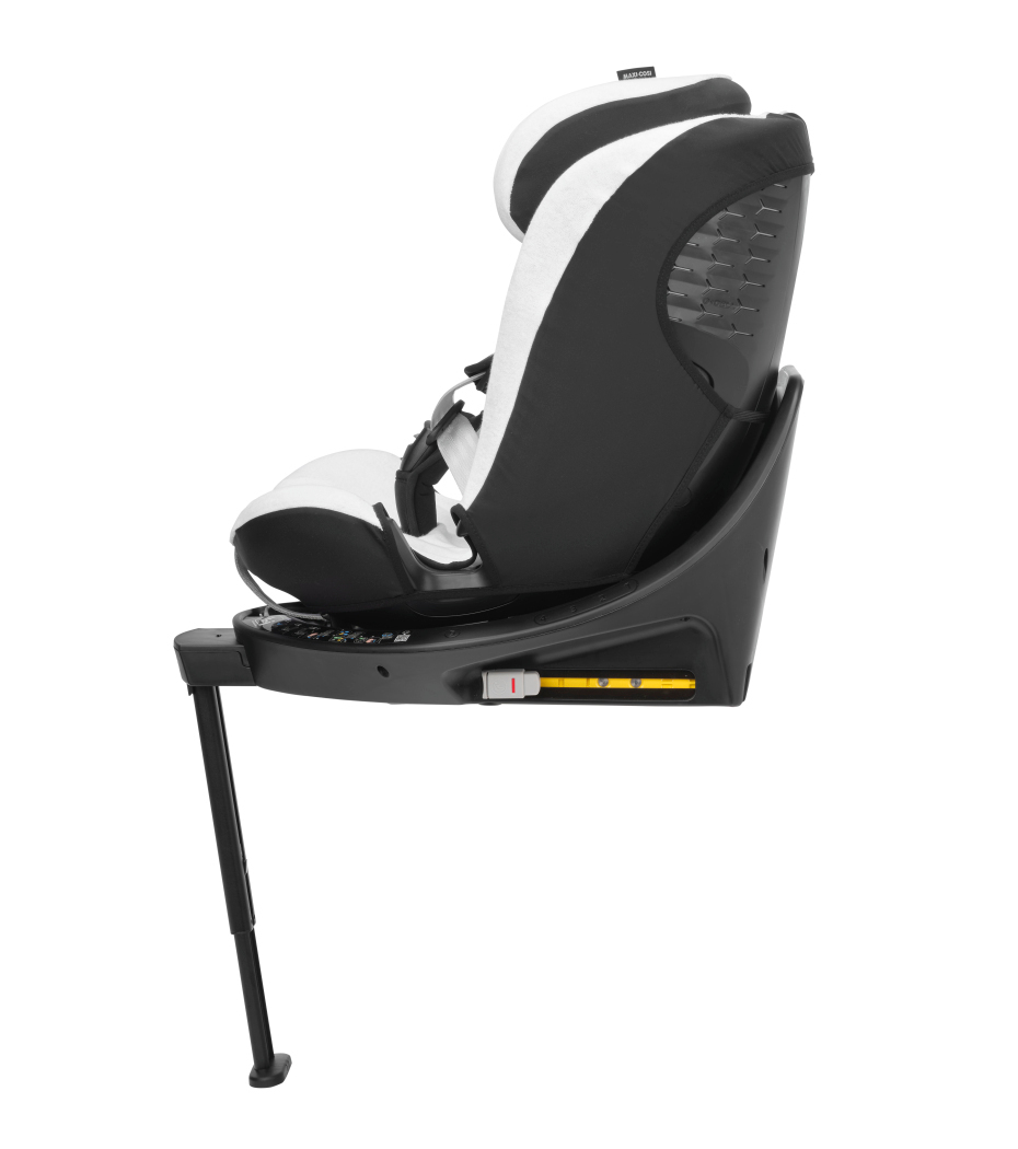 Cadeira auto para criança cinza e preta vista de lado