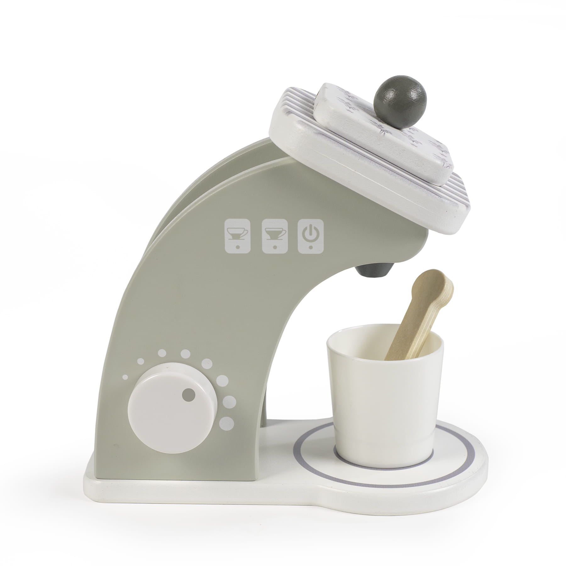 Walking Mum Cafeteira de Madeira Botton